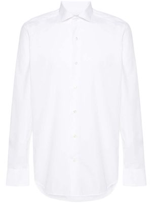 D4.0 plain semi-sheer shirt - White