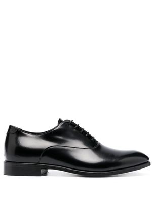 D4.0 polished-finish leather derby shoes - Black