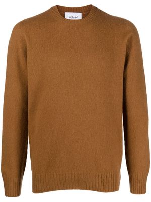 D4.0 ribbed-trim virgin-wool jumper - Brown