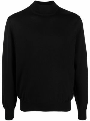 D4.0 roll neck knitted jumper - Black