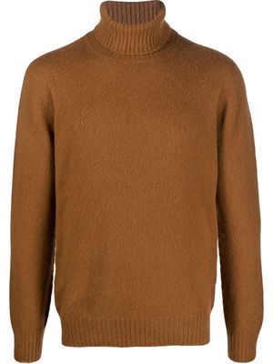 D4.0 roll-neck wool jumper - Brown
