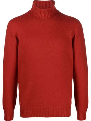D4.0 roll-neck wool jumper - Red
