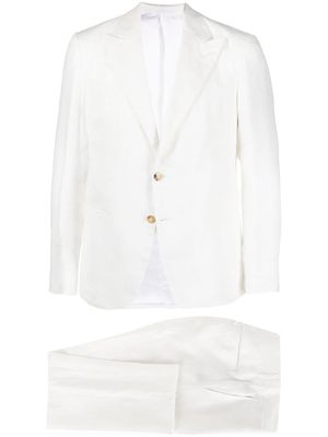 D4.0 single-breasted linen suit - White
