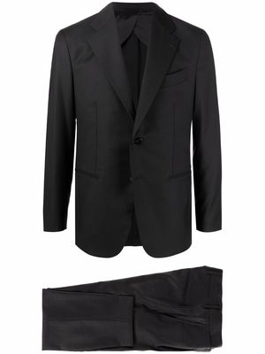 D4.0 single-breasted slim suit - Black