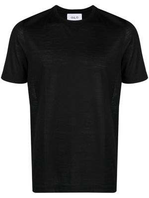 D4.0 slub-texture virgin wool T-shirt - Black
