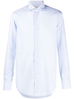 D4.0 spread-collar cotton shirt - Blue