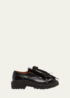 Daba Ring Tassel Leather Derby Shoes