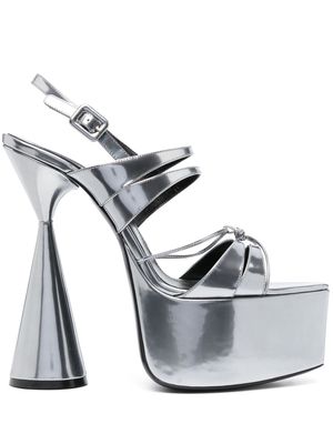 D'ACCORI Belle 180mm platform sandals - Silver