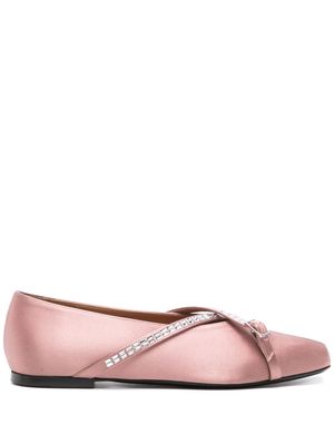 D'ACCORI Cara satin ballerina shoes - Pink