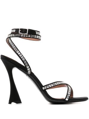 D'ACCORI Carre 100m crystal-embellished sandals - Black