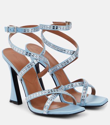 D'Accori Carre embellished satin sandals