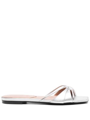 D'ACCORI Lust leather sandals - Silver