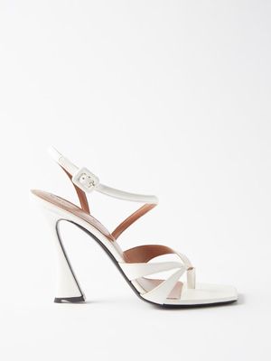 D'accori - Raya 100 Leather Sandals - Womens - Optical White