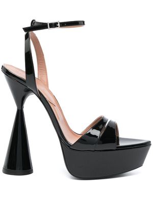 D'ACCORI Skye 125mm patent platform sandals - Black