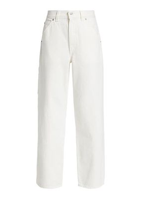 Dad Utility Straight-Leg Cropped Jeans