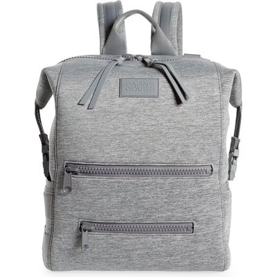 Dagne Dover Indi Large Water Resistant Scuba Knit Diaper Backpack in Heather Grey 