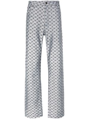 Daily Paper Avery Amba pattern-jacquard Jeans - White