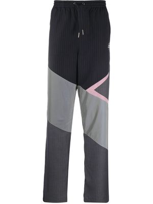 Daily Paper colour-block pinstripe track pants - Grey