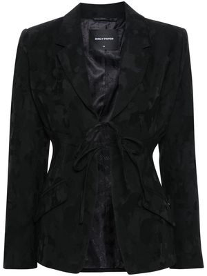 Daily Paper Gianna Community patterned-jacquard blazer - Black