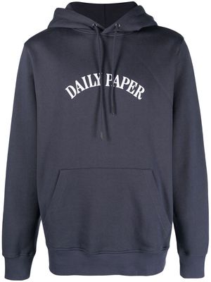 Daily Paper graphic-print cotton hoodie - Blue