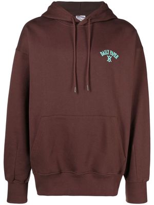 Daily Paper graphic print cotton hoodie - Brown