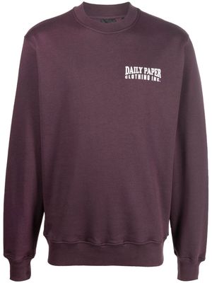 Daily Paper graphic-print crew-neck sweatshirt - Purple