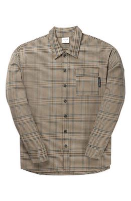 DAILY PAPER Horace Plaid Button-Up Shirt in Beige/Blue