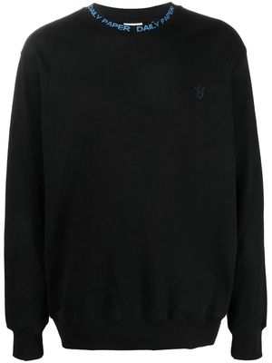 Daily Paper logo-collar sweatshirt - Black