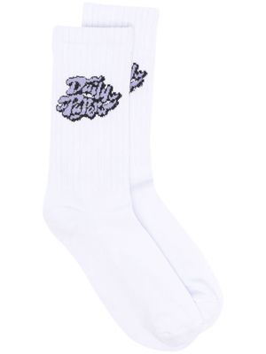 Daily Paper logo-detail cotton socks - White