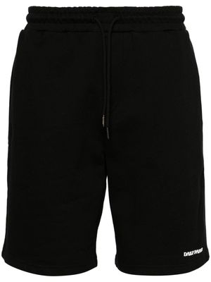 Daily Paper logo-lettering cotton track shorts - Black