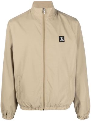 Daily Paper logo-patch zip-up jacket - Neutrals