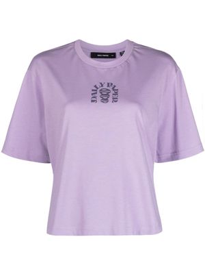 Daily Paper logo-print cotton-blend T-shirt - Purple
