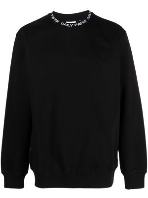Daily Paper logo-print cotton sweater - Black