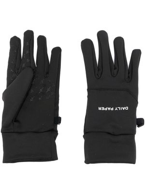 Daily Paper logo-print gloves - Black