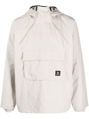 Daily Paper logo-print hooded sports jacket - Neutrals