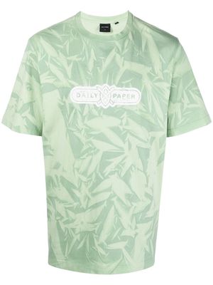 Daily Paper Menef logo-print crease T-shirt - Green