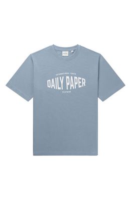 DAILY PAPER Men's Logo Graphic Tee in Rainwashed Blue