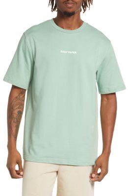 DAILY PAPER Men's Refarid Logo T-Shirt in Granite Green