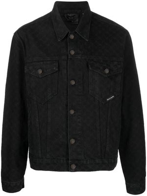 Daily Paper Natwa monogram-pattern denim jacket - Black
