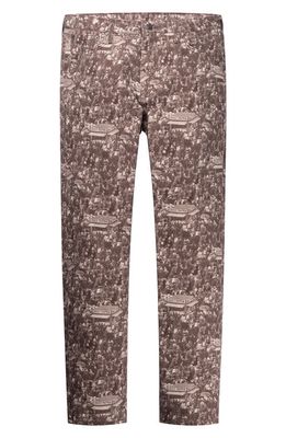 DAILY PAPER Numir Print Straight Leg Jeans in Brown Souk