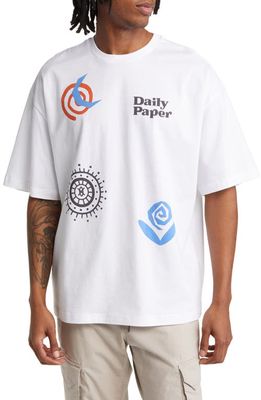 DAILY PAPER Puscren Graphic T-Shirt in White