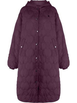 Daily Paper quilted button-front coat - Purple