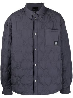 Daily Paper quilted logo-patch jacket - Grey