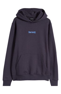 DAILY PAPER Rami Cotton Graphic Hoodie in Deep Navy