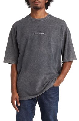 DAILY PAPER Roshon Cotton T-Shirt in Grey Flannel