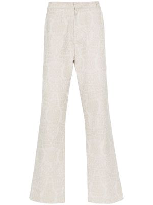 Daily Paper Zuri patterned-jacquard trousers - Neutrals