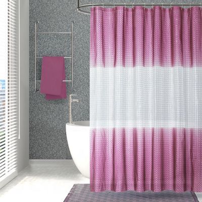 Dainty Home 3D Two Tone Shower Curtain in Burgundy 70" x 72"