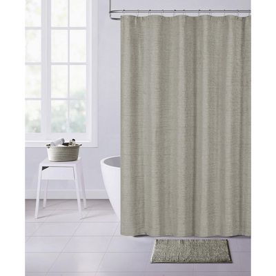 Dainty Home Chenille Shower Curtain in Silver 70" x 72"