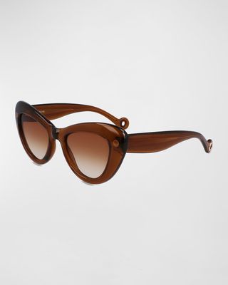 Daisy Chunky Plastic Cat-Eye Sunglasses
