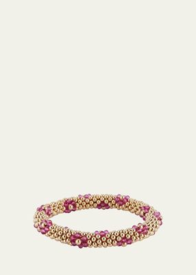 Daisy Cubic Zirconia Bracelet, Pink